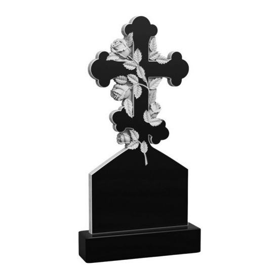 Гранитный памятник с элегантный крестом 012