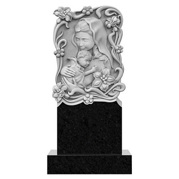 Детский гранитный памятник с игрушками и птичками